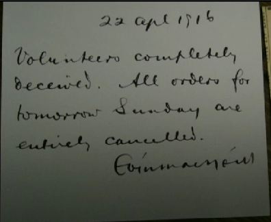 Confusing note sent by MacNeil